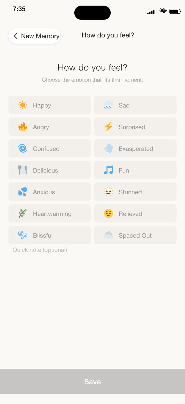 Nocta — choose from a range of emotion nuances